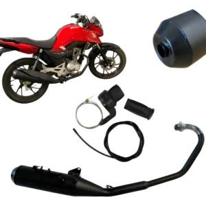 Escapamento Grave Esportivo 2em1 (c/ Difusor) Fan/start/titan 160