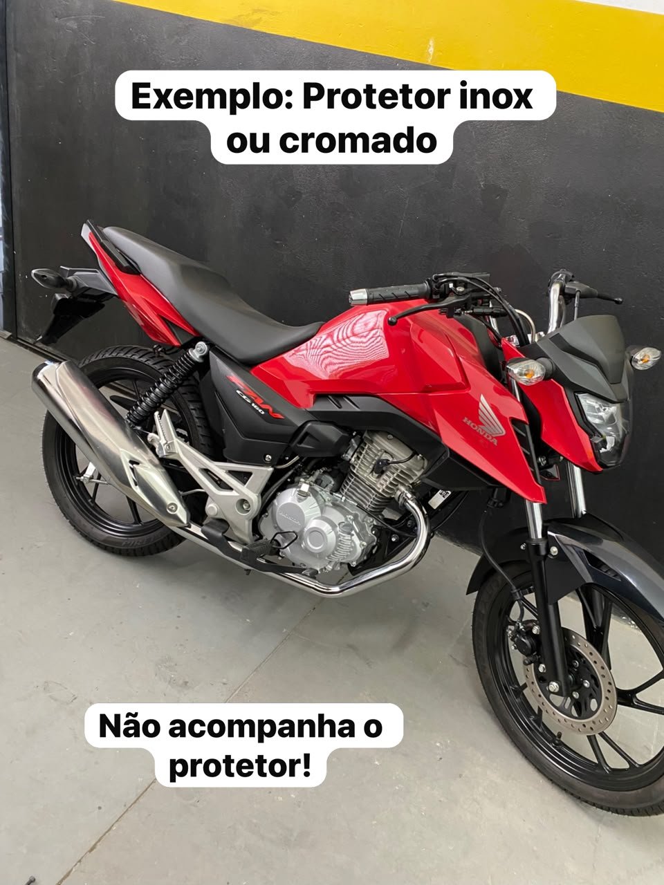 Escapamento Estraladinho Cg 160 Mod Original Cromado - Imagem 6