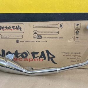 Escapamento Desmiolado 2em1 (c/ Difusor) Fan/start/titan 160 CROMADO (PRÉ-VENDA)